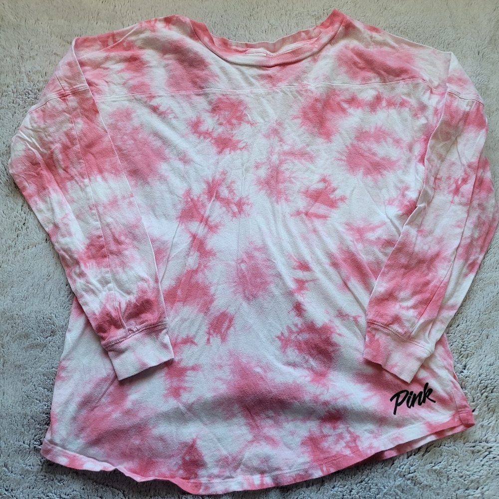 PINK Tie Dye Women's Long Sleeve Top - Size S